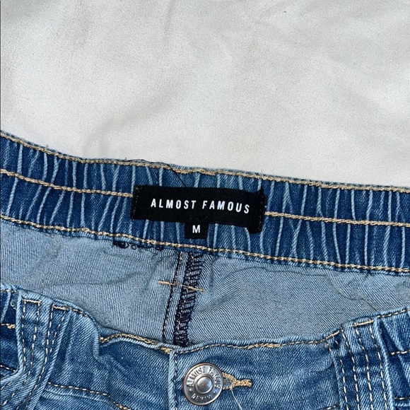 Almost Famous Blue Carpenter Jeans with Elastic Waist - Picture 4 of 4